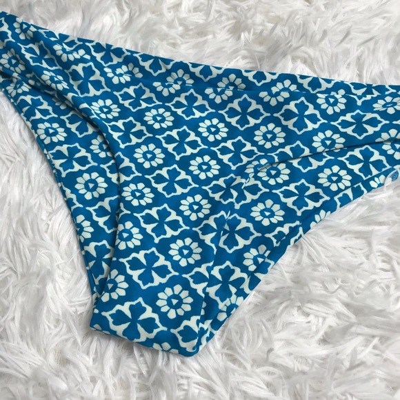 NEW Tori Praver Isla Bikini Bottom Floral Swim Teal Small - Picture 4 of 8